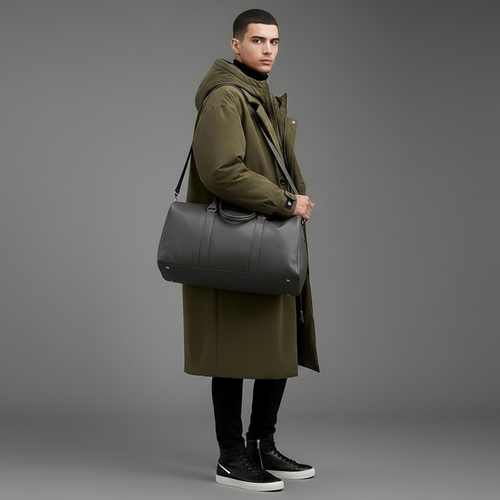 Men's Waterproof Puffer Trench Coat | Long Hooded Jacket