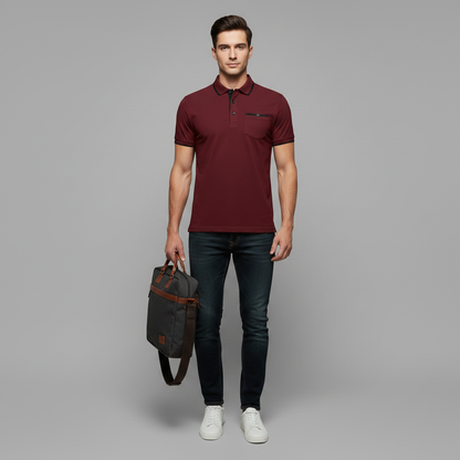 Elegant Men's Polo Shirt | Classic Fit Casual Wear