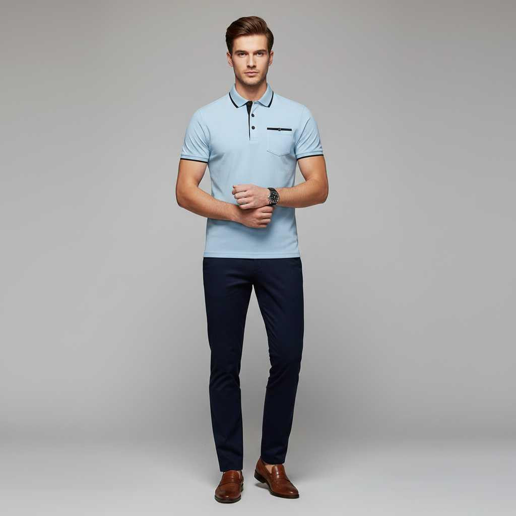 Elegant Men's Polo Shirt | Classic Fit Casual Wear