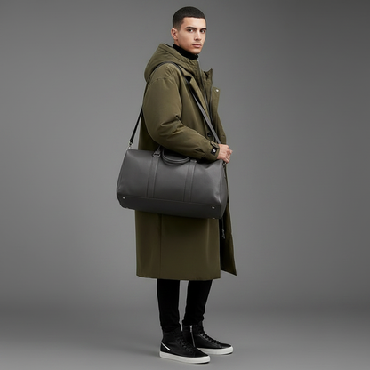 Men's Waterproof Puffer Trench Coat | Long Hooded Jacket