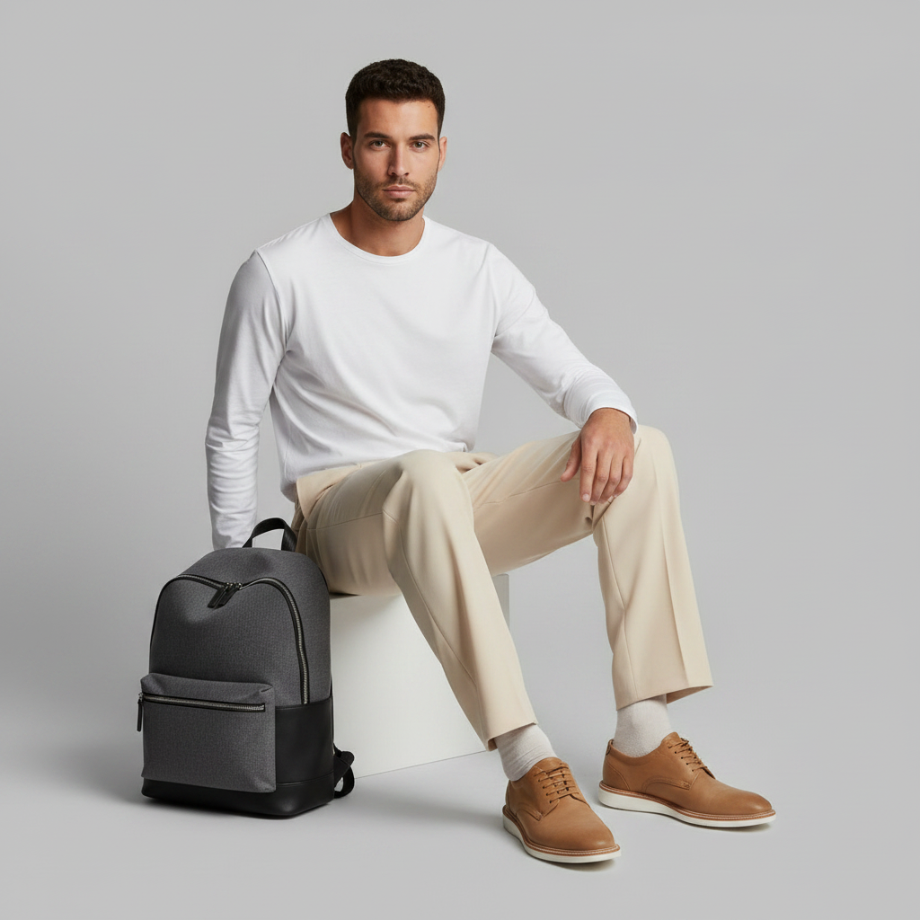 Men's Straight Fit Pleated Trousers | Modern Formal Pants