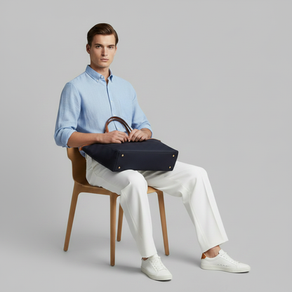 Men's Straight Fit Pleated Trousers | Modern Formal Pants