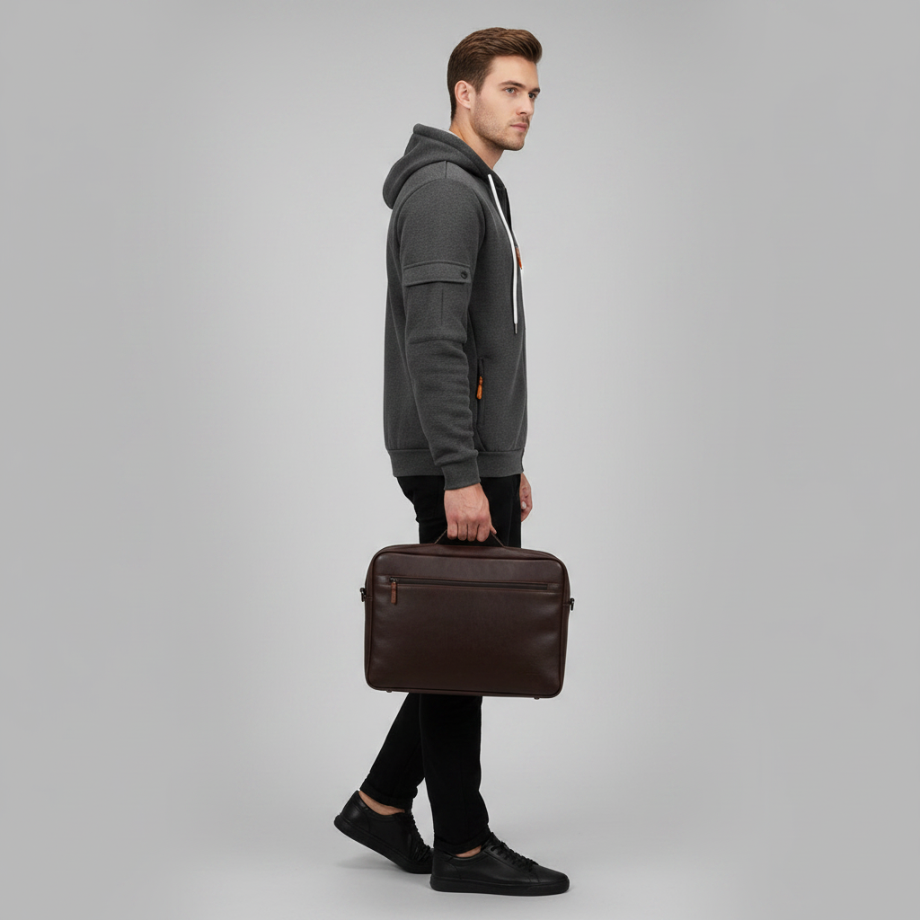 Men's Utility Hoodie | Casual Sweatshirt with Zip Closure