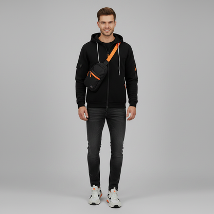 Men's Utility Hoodie | Casual Sweatshirt with Zip Closure