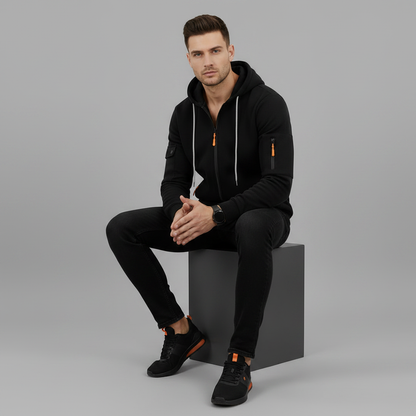 Men's Utility Hoodie | Casual Sweatshirt with Zip Closure